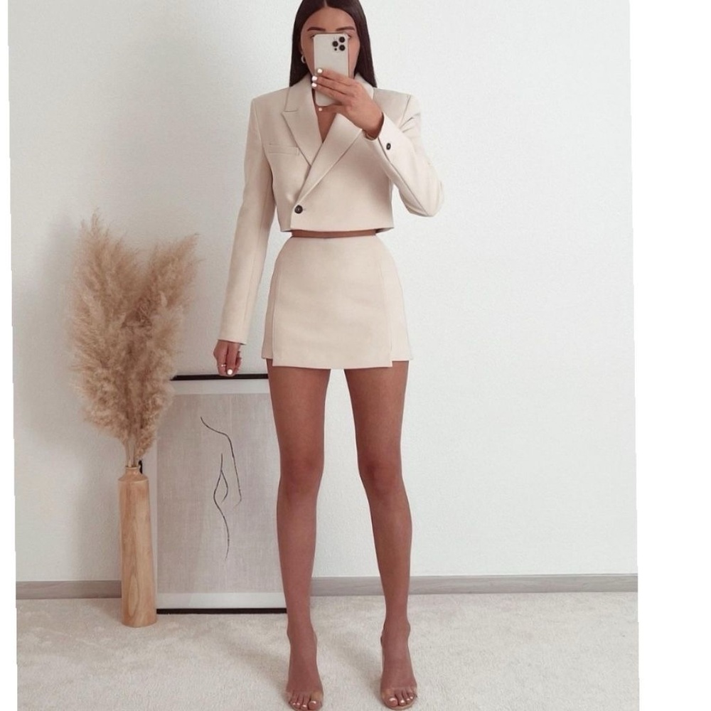 Zara Cream Mini Skort